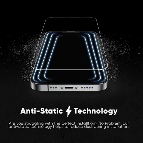 FLOLAB NanoArmour ONETIME Case Friendly Screen Protector for iPhone 15 Plus / 14 Pro Max, Ultra Clear Tempered Glass