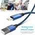 Apple MFi Certified 6-Pack Lightning Cables: 3/3/6/6/6/10 FT, Fast Charging, Nylon Braided, Compatible with iPhone 14