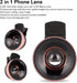 2 in 1 Cell Phone Lens Kit, Professional 0.45X Wide Angle 12.5X Macro Phone Camera Lens with Clip, Detachable HD Lens