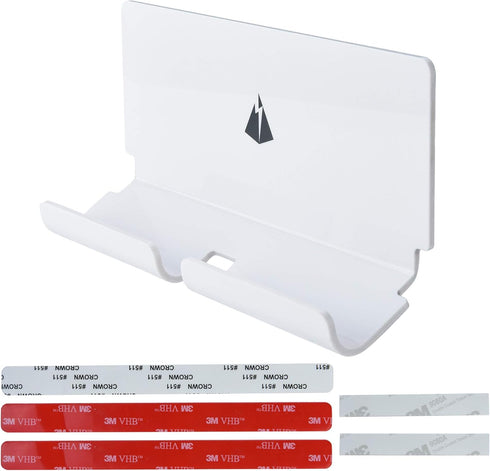 TXEsign Adhesive Wall Phone Tablet Holder Mount Stand for Smartphones, eReader, Wall Shelf (White)