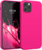 kwmobile Soft Slim Case for Apple iPhone 12 Pro Max - Protective TPU Silicone Cover - Neon Pink