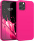 kwmobile Soft Slim Case for Apple iPhone 12 Pro Max - Protective TPU Silicone Cover - Neon Pink