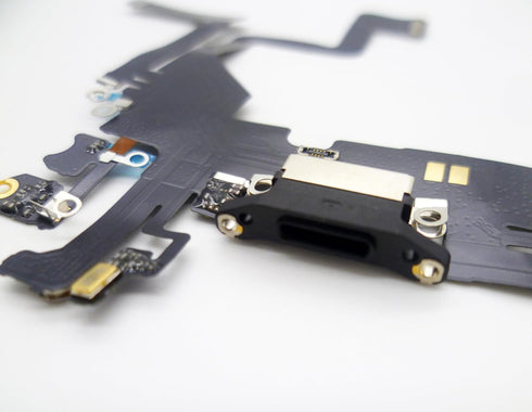 Charging Port Board Dock Connector Flex Cable Replacement for iPhone 14 Pro 6.1inch (Black)