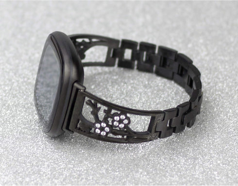 Stainless Steel Bracelet for Fitbit Sense 2/Sense/Versa 4/Versa 3 - Dressy Luxurious Bands for Women