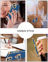 BENTOBEN Slim Fit 360° Ring Holder Case for iPhone 15, Shockproof Kickstand Magnetic Car Mount Supported, Navy Blue