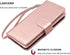 Njjex Galaxy S20 Wallet Case, 6.2", PU Leather, 9 Card Slots, Detachable Kickstand, Rose Gold