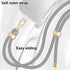 Phone Lanyards for Around the Neck, Universal Neck Strap Holder with Phone Patches, Crossbody Cell Phone Strap (Gray)
