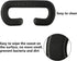 SATINIOR 4 Pack 11 mm PU Leather Foam Face Replacement Cover Pad, Memory Foam Compatible with HTC Vive Headset, Black