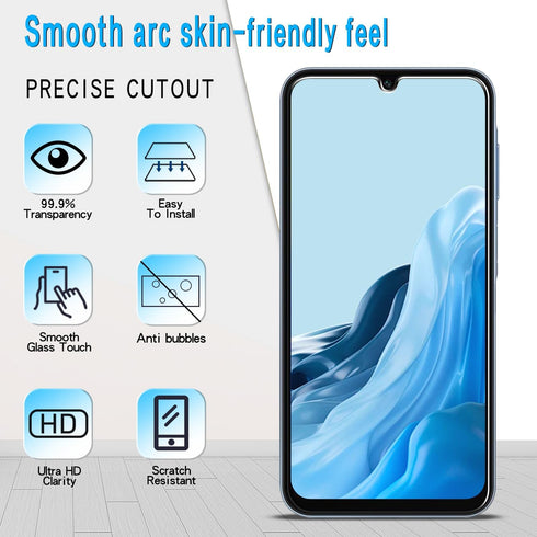 Slanku (3 Pack Screen Protector for Samsung Galaxy A25 5G Tempered Glass, Touch Sensitivity, Scratch Resistant, Bubble Free, Case Friendly