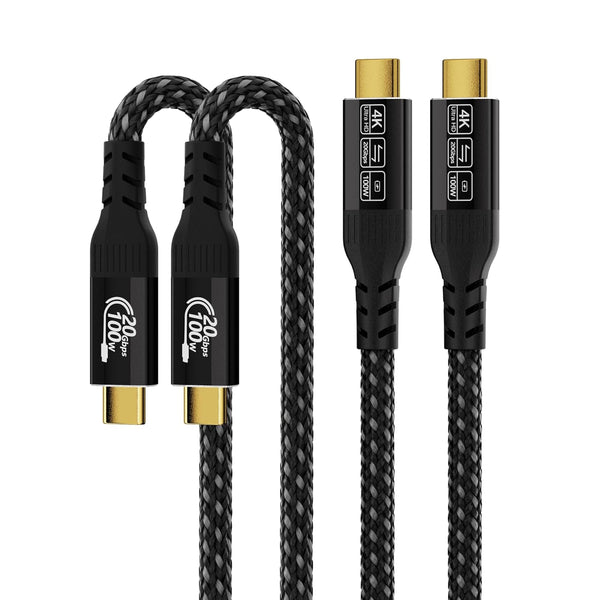 Yiicumhh USB C Cables Short 2-Pack 2FT (0.6m) Compatible with Thunderbolt 4/3, USB