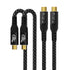 Yiicumhh USB C Cables Short 2-Pack 2FT (0.6m) Compatible with Thunderbolt 4/3, USB