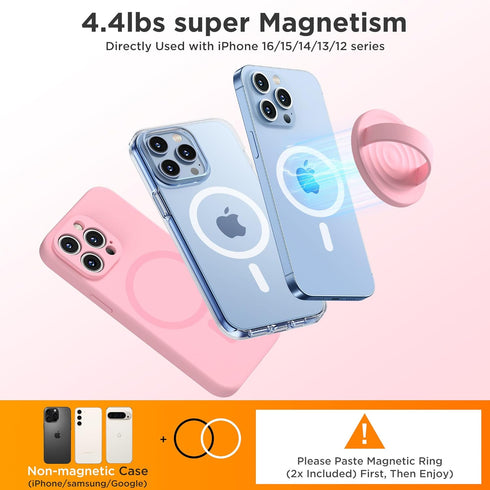 HSAOHD Upgraded Magnetic Phone Grip, Liquid Silicone Soft and Portable, Removable Finger Loop Ring Grip Holder