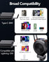 Retractable Car Charger 69W, 4 in 1 Fast Car Phone Charger, Retractable Cables and 2 USB Ports, Smaller Cigarette