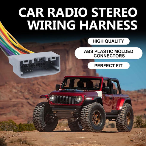 Arwrilt 3 6.5 Inch PCS Car Radio Wiring Harness, Stereo Wiring Harness, DVD Power Speaker Cable Connectot, Suitable