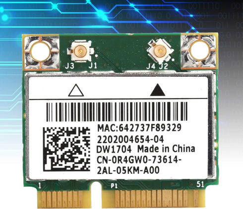 Wireless Network Card, bcm943142hm 802.11 b/g/n Half Mini PCI-e WiFi Bluetooth 4.0 Card for Windows 7/8/10, for Dell XPS