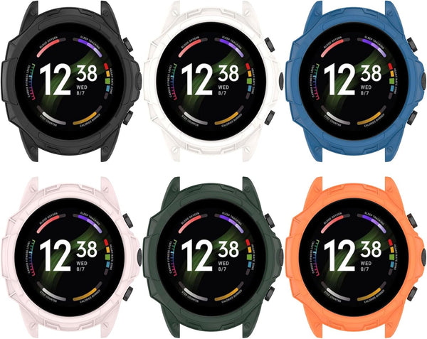 FitTurn Full Edge Protection Case for Fossil Men's Gen 6 44mm & Women's Gen 6 42mm Smartwatch - Shockproof Bumper Shell