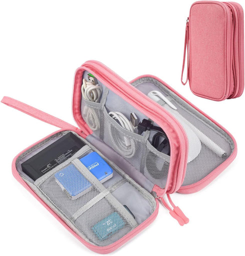 Electronic Organizer Travel USB Cable Accessories Bag/Case,Waterproof for Power Bank,Charging Cords,Chargers,Mouse ,Earphones Flash Drive by CAOODKDK