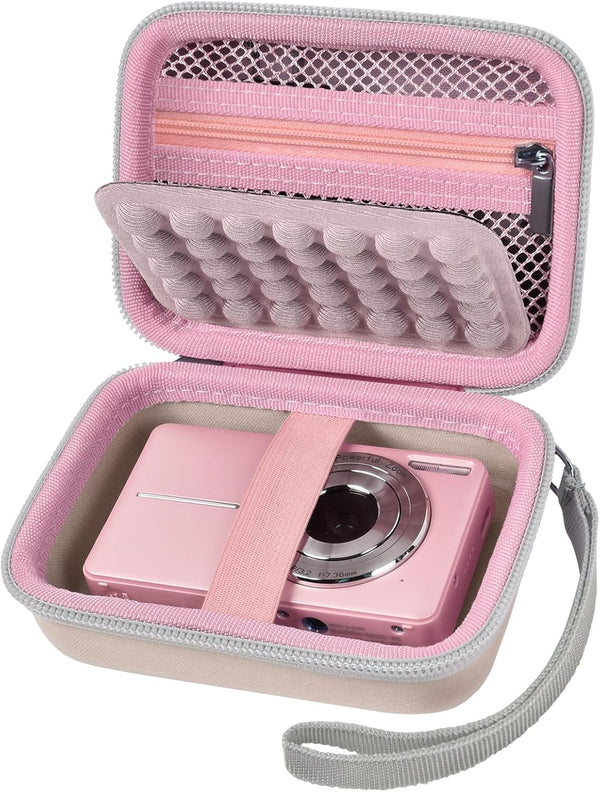 Digital Camera Case for CAMKORY/Kodak Pixpro/VAHOIALD/Sony DSCW800 830/Canon PowerShot 180 190 - Kids Vlogging Holder
