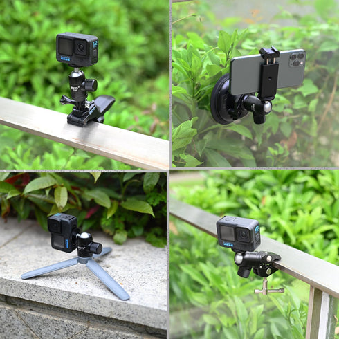 SIOTI Mini Tripod Ball Head - Swivel Mini Ball Head, Panoramic 360° Vertical Pan 90°, Compatible with Projector/DSLR