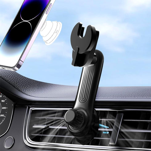 Car Phone Holder for Socket Mount, Air Vent Phone Holder for Pop Grip, 360° Adjustable AC Vent Clip for All Smartphones