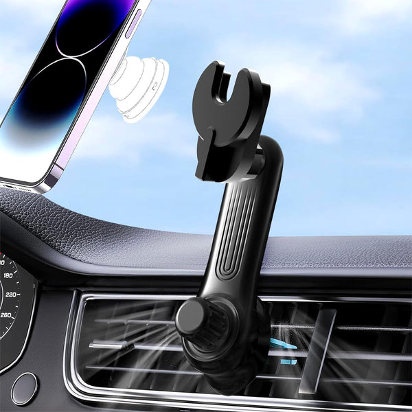 Car Phone Holder for Socket Mount, Air Vent Phone Holder for Pop Grip, 360° Adjustable AC Vent Clip for All Smartphones