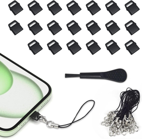 20 Pcs USB C Dust Plugs Port Covers for Samsung Galaxy S24 S23-S20, MacBook, Google Pixel Moto G TCL UMIDIGI OnePlus &