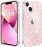 JJGoo iPhone 13 Case, Clear Glitter Soft TPU Shockproof Protective Bumper Cover for Women Girls, 6.1inch