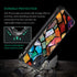 ZHEGAILIAN Stained Glass Mosaic Case for iPhone 15, Tempered Glass Back + Soft Silicone TPU Shock Protective