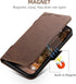 SINIANL Wallet Case for iPhone 15 Pro Max, Magnetic Leather Flip Folio Cover with Card Holder for Men Women, Brown