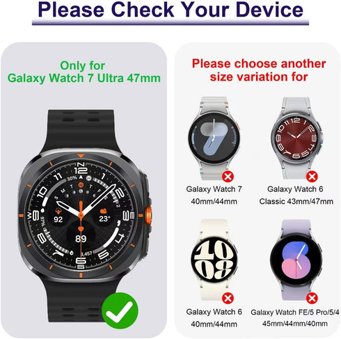 12+4 Pack Case for Samsung Galaxy Watch 7 Ultra 47mm, Waterproof Hard PC Scratch Resistant Cover with Tempered Glass