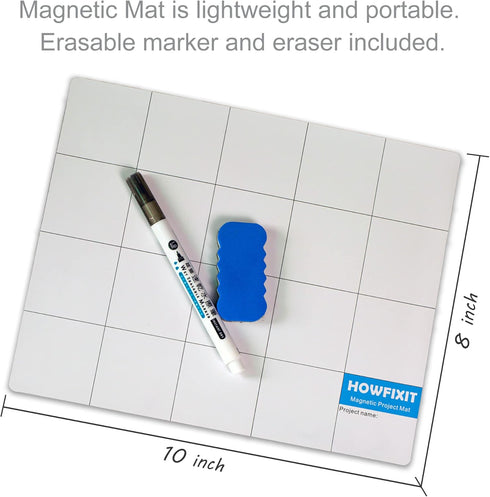 Magnetic Project Mat for Organizing Screws and Parts, Safely Disassemble Electronics, Laptop, Smartphone, etc.