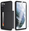 ZUSLAB Wallet Case for Samsung Galaxy S21 5G, Shockproof Anti Scratch Cover with Card Holder and Screen Protector