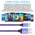 AILKIN 6ft Micro USB Cable 5-Pack, Nylon Braided, Fast Charging for Samsung Galaxy J8/J7/S7/S6/Edge/Note5, LG, Sony &