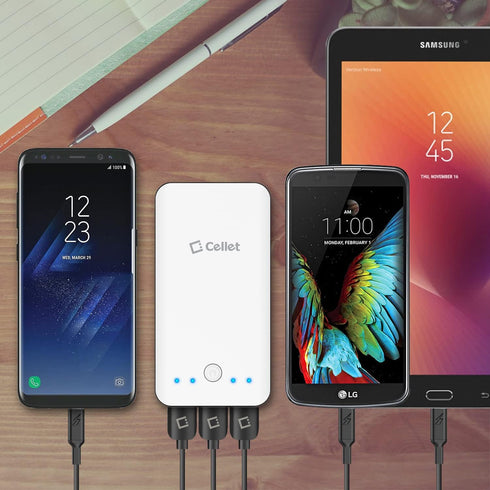 Cellet Micro USB 3.3 Feet Long Data Sync and Charge Cables Pack of 3 for Galaxy A6 S7 S6 Edge Note 5 LG K50S