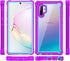 Case for Samsung Galaxy Note 10 Plus with Screen Protector, Full Body Protective Hybrid Dual Layer Case (Purple Light