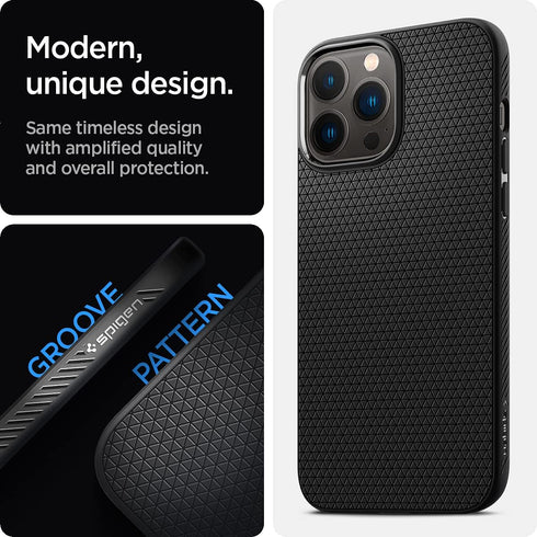 Spigen 13 (2021) Liquid Air Designed for iPhone Pro Max Case - Matte Black