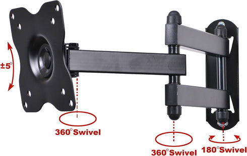 VideoSecu 15" 27" 30" 32" 35" 37" 39" 40" 200x200 ML14B WS2 TV Wall Mount Monitor Bracket with Full Motion Articulating