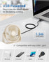 TriPole 4.5 Inches USB Desk Fan, Portable Mini Fan with 3 Speeds and 360° Head Rotation for Home Office Indoor Outdoor
