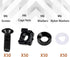 ZCLGOOD 50PCS M6 16mm Set, x Rack Mount Cage Nuts, Screws & Nylon Washers Black Carbon Steel Hardware Kit for Server
