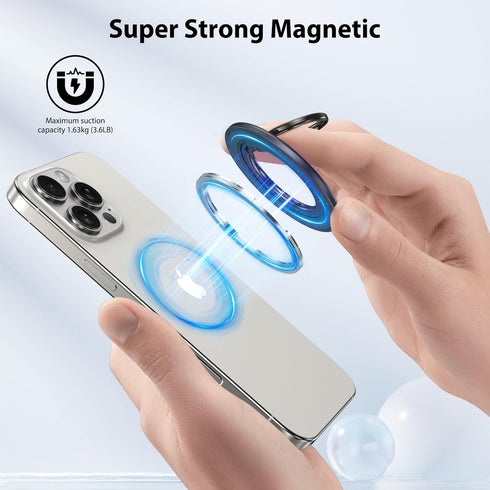 CreaDream 2PC 360 16 15 14 13 Magnetic Phone Ring Holder for MagSafe, Rotation Magnet Cell Phone Finger Ring Grip