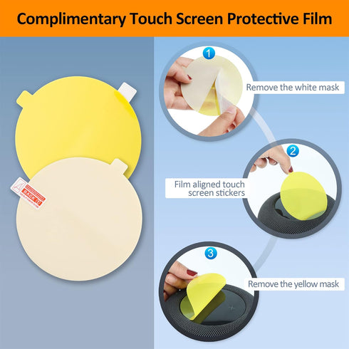 Speaker Dust Cover for Homepod 2nd Gen - Mesh Speaker Cloth Smart Cover with Charging Hole, High-Grade Nylon