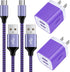 Android Charger, 2-Pack Fast Charging 6FT Micro USB Charger Cable for Samsung Galaxy S5 S6 S7 Edge J7V J3 J5 & More