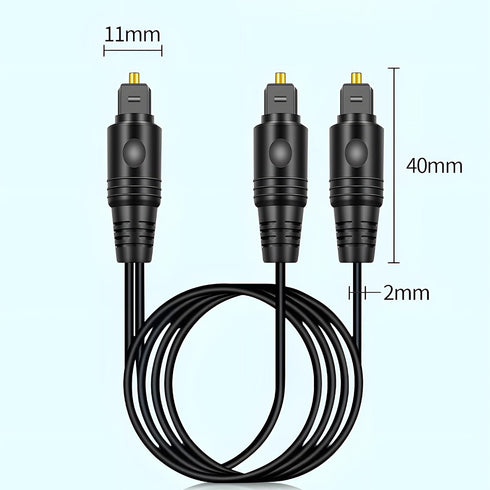1 2 Cable,1 2 1M MAYWILLA in Out Toslink Digital Optical Splitter Adapter Male Input Male Output Digital Fiber Optic