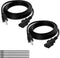 Elecan 3-Prong Replacement Power Cord 10 Ft/2 Pack, Heatproof Flexible Durable AC Device