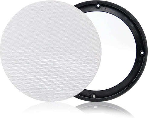 Fielect 2Pcs 6.5" Speaker Grill Covers, White Subwoofer Grill Cover Guard Protector with 8 Screws