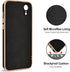 Hython iPhone XR Case - Black Soft TPU Bumper, 360° Rotatable Ring Stand, Shockproof, Rose Gold Edge, 6.1-Inch.
