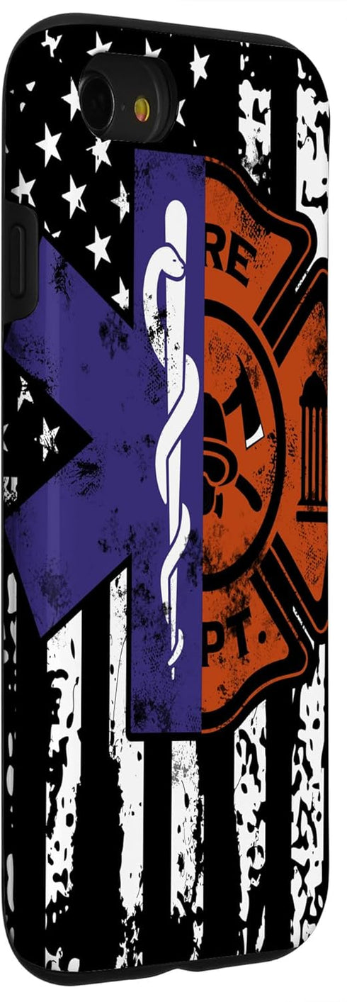 iPhone SE (2020) / 7 / 8 Firefighter Fire Rescue EMT American Flag Gift Case