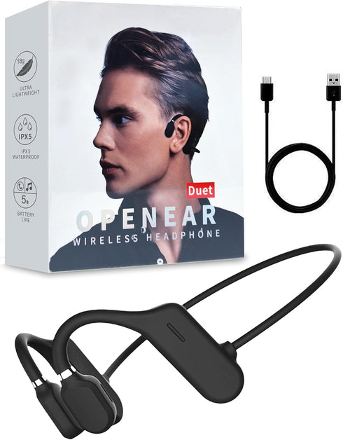 Sound Revv Bone Conduction Headphones, Wireless Bluetooth Running Earphones with Mic, IP56 Waterproof