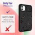 (2in1 for iPhone 11 Case for Women Butterfly Cute Girls Phone Cover Girly Pretty Aesthetic Kawaii Black Butterfly Unique Design with Camera Cover and Ring Stand Funda for Apple 11 Case