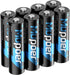 Mupoer Rechargeable AA Batteries 8 Count,Lithium Battery A 1.5V 3000mWh,Double A Rechargeable Battery,Pilas